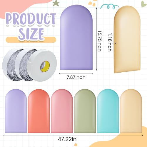 Protector de pared contra golpes infantiles con paneles acolchados de espuma pastel 3