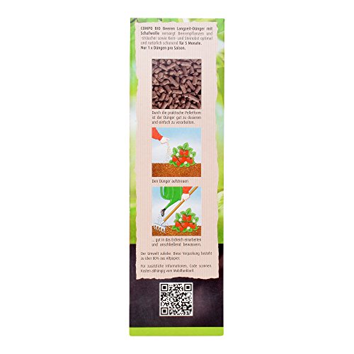 Compo BIO Beeren Langzeit-Dünger für alle Beerenpflanzen, Kern- und Steinobst, 5 Monate Langzeitwirkung, 2 kg - Image 4