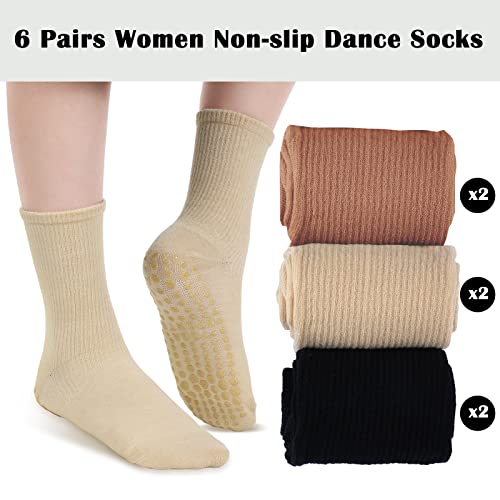 Sintege 6 Pairs Women Barre Socks Yoga Anti Slip Socks Pilates Socks With Grips Ankle Dance Socks For Dancers Yoga Ballet Sport #TOP3