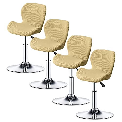 XGANGM Elastizzato Copri Sedie Bar-Fodere Sgabello Bar con Coprisgabelli Cucina con Schienale 4 Pezzi Fodere Coprisedia Elasticizzati Curvo Copertura per Sgabello Alto per Bar Bancone,#30,4PCS