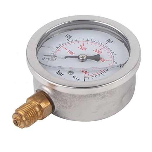 Akozon Medidor de presión de agua, 0-400BAR 0-5800PSI G1 / 4 63mm de escala dual Manómetro de presión del neumática e hidráulica