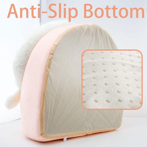 Dtopsun Cat Beds for Indoor with Anti-Slip Bottom, Rabbit-Shaped Small Dog Cave with Hanging toy, Kitten Tent House Removable Cotton Pad, Super Soft Calming Pet Sofa Mats for Puppy and Kitty - Image 6