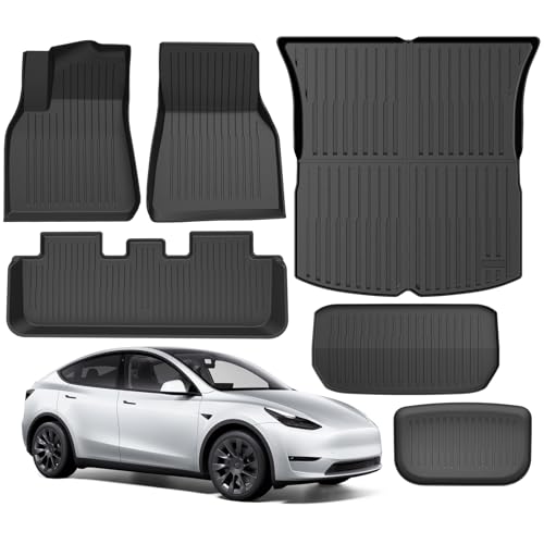 Maysoo Tesla Model Y Floor Mats 2021-2024 2025 5 Seat,Custom Fit Interior All-Weather TPE Waterproof...