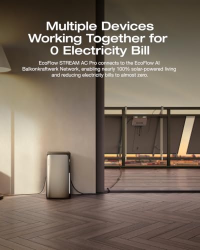 ECOFLOW STREAM AC Pro 1.92kW, Balcony Power Plant with Storage, 100% Compatible with All Microinverters, 1200W Output, Expandable Up to 11.52kWh, Small package defective, Product Unused (Refurbished) - 5
