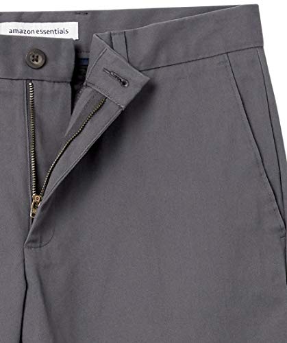 Amazon Essentials Pantalon Chino sans Pince Infroissable Coupe Ajustée Homme, Gris, 32W / 34L - Image 7