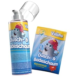 Valino Dusch- und Badeschaum Starterset Rot