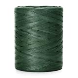 jijAcraft Papierbast Band Dunkelgrün 200m: Papier Bastband für Basteln