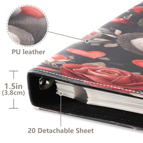 Álbum de fotos adhesivo DIY Scrapbook álbum de San Valentín con diseño de oso, encuadernador de 3 anillos, 40 páginas, 8x10 para recuerdos miniatura 4