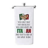 WCGXKO Italian Wedding Gift You Can't Buy Happiness But You Can Marry an Italian Tea Towel Dish Towel (Same Thing Towel)