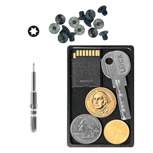 Coin Tray for Metal Wallet, Key Holder for Slim Wallet, Detachable Wallet Tray for SD/SIM Card with Wallet Replacement Screws (Metal Tray with Torx Screws Set)