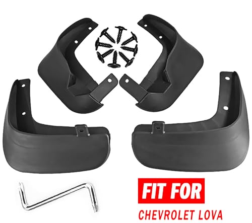 Image of Mud Flaps Mud Guards Fit for Chevrolet Lova, Front & Rear Mud Splash Guards Accessories - 4 Pc, Black