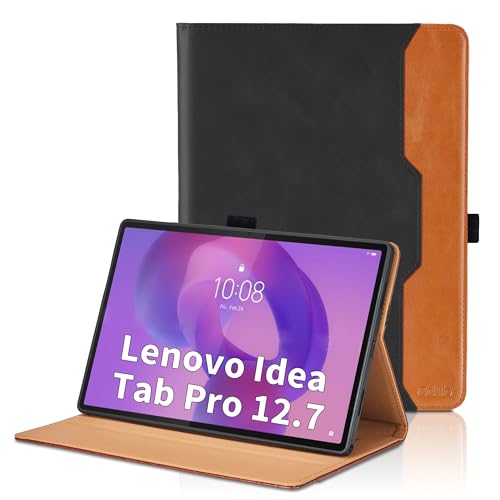 Étui Lenovo Idea Tab Pro 12.7 2025 : protection cuir premium noir