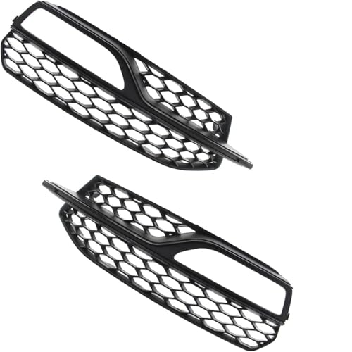 Grille de phare antibrouillard en nid d'abeille au design sport noir mat