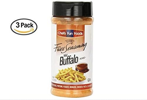 Gourmet Fries Seasonings Bottle, Wild Buffalo, 8 Ounce (8 Ounce (3 Pack))