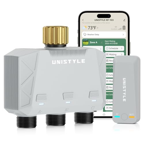 [All-New 2027] 1700FT WiFi Sprinkler Timer 3 Zone with Brass