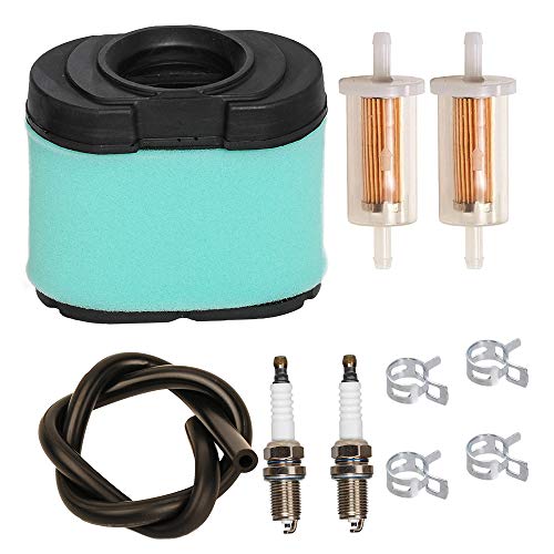 Carkio Air Filter Cleaner Cartridge Pre Filter Fuel Filter Line Spark Plug Tune Up kit for John Deere L120 L118 LA150 LA175 D160 D170 Z425 E160 Z225 Z245 Z435 Lawn Mower