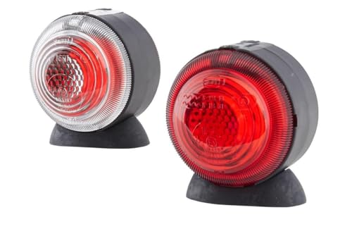 HELLA 2TJ 001 633-211 Begrenzungsleuchte - 24V - Anbau - Lichtscheibenfarbe: glasklar/rot - links/oben/rechts
