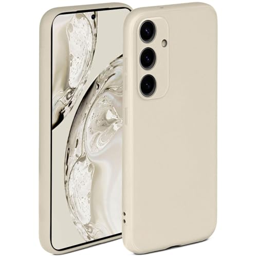 Coque silicone Samsung S24 Plus ONEFLOW pour éviter les rayures d'écran et de caméra crème