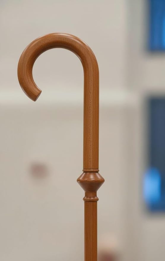 Wood Crozier Bishop Polish Staff Crosier Quality Craftsmanship, 72" Best Stick