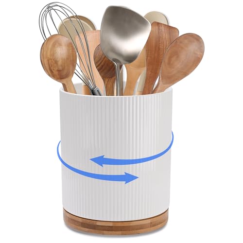 360 Rotating Cooking Utensil Holder,Kitchen Utensil Holder for Countertop