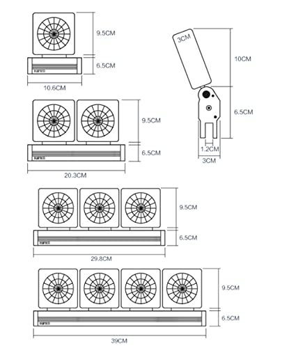 Image of LONDAFISH Aquarium Chillers Aquarium Fan Fish Tank Cooling Fan System for Salt Fresh Water(2 Fan)