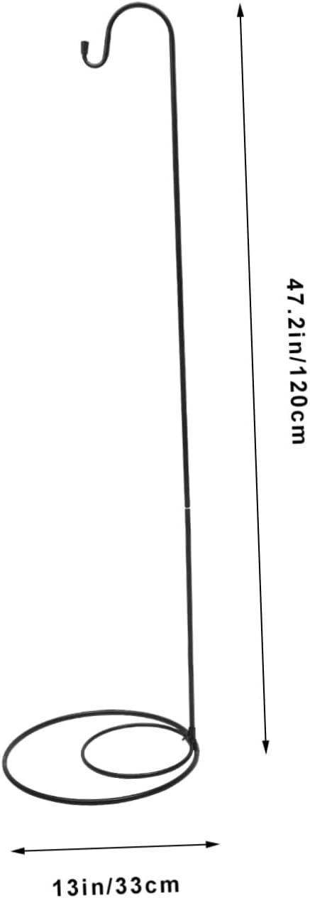 Cabilock Outdoor Iron Shepherd Hook Heavy Duty Ground Inserted Hook for Lanterns Bird Feeders and Garden Decor Resistant Wrought Iron Design for Weddings