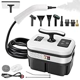 Steam Cleaner 2500W Steamer for Cleaning 6-Speed Portable Handheld Steam Cleaner 13 Accessories 1.1L Water Tank 15s Fast Heating Multipurpose Steamer for Home Car Kitchen Bathroom Tile Curtains Sofa