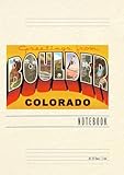 Vintage Lined Notebook Greetings from Boulder, Colorado