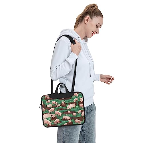 Sacoche pour ordinateur portable VACSAX porte-documents imprimé ferme et cochons - 7