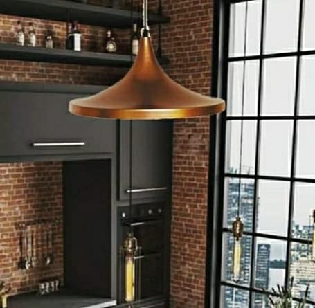 Mylights Retro Rustik Mat Bakır Metal Sarkıt Avize 36 Cm