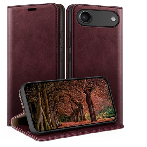 Coque iPhone 17 Air RFID blocage HUOUH étui rabat cuir portefeuille 6.5"