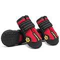 MOKCCI Truelove Dog Boots Waterproof Dog Shoes with Best Reflective Straps for Small Medium Large