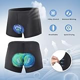 Sillictor Padded Cycling Shorts Men 9D Gel Cycle Shorts Mens Mountain Bike Shorts for Men Mesh Quick Dry Motorcycle Biking Cycling Undershorts Breathable Bicycle Underwear Liner 001F Turquoise M - Image 4