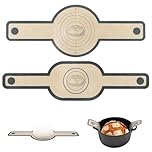 Silikon Backmatte für Dutch Oven 2er Set - Antihaft-Brotschlinge mit hitzebeständigen Griffen, Wiederverwendbare Backunterlage für Sauerteigbrot, Pizza & Kekse (Rund & Oval)