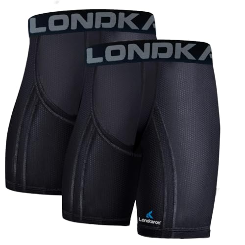 2-Pack Youth Compression Shorts w/Cup Pocket, Boys Protector Sliding Underwear for Baseball & Football