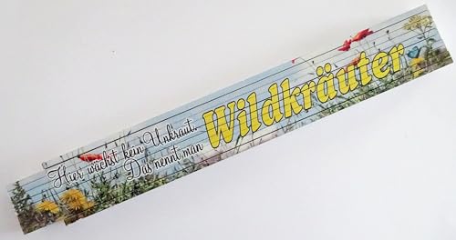 Zollstock Gliederstab Meterstab 2m - hier wächste kein Unkraut das nennt man Wildkräuter Garten Blumen Kräuter
