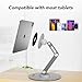 XAOSUN Tablet Stand Magnetic for ipad Stand Desk Multi-Angle, Adjustable Foldable Tablet Holder,Metal 360°Rotation,Home Office Accessories