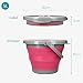 Navaris Cubo Plegable para Camping - Balde de Agua con asa de...