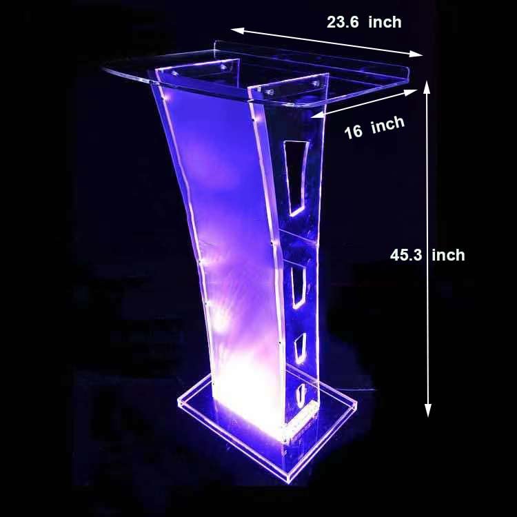 Buy Podium with Light, Pulpit for Churches, Acrylic Podium Stand for
