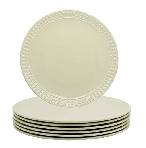 6-picec MELAMINE PLATES SET Dia 11 inch mainly used for dinner pasta dessertappetizerand also suitable for portion control while holding small amount of salad
