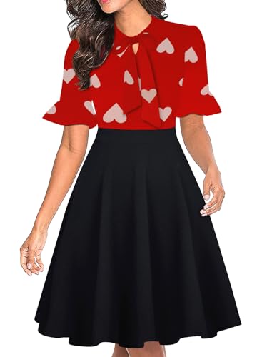 Image of Women Summer Floral Ruffle Sleeve Wear to Work Church Wedding Guest Party Dresses