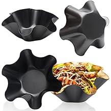 EKDJKK Taco Salad Bowl Maker Molds, 4 Packs Non Stick Carbon Steel Baking Bowls Tortilla Bowl Maker Shell Pans Taco Shell Maker, 16.5x7.5x6cm / 6.5x 2.95x 2.36in