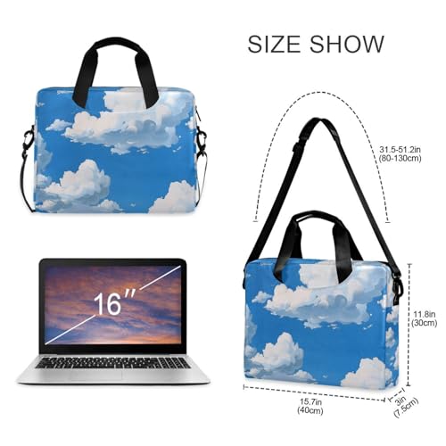 Travel Laptop Bag Handbag Portable Crossbody Messenger 15.6" miniatura 5