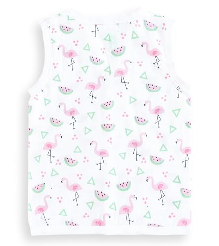 Image of YUV Baby Girls & Boys 100% Cotton Muslin Jabla Printed Snap Button T-Shirts, Pack of 5