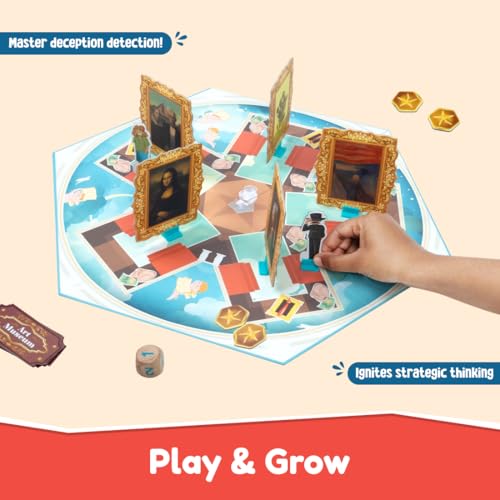 Image of Bloomingo Board Game - Frame the Fake: Thrilling Art Heist Adventure Game for Kids & Adults; Identify Fake Paintings; Outsmart The Other Players To Win Perfect Gift for Ages 8, 9, 10, 11, 12 & More