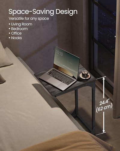 Image of VASAGLE C-Shaped End Table, Small Sofa Side Table with Metal Frame