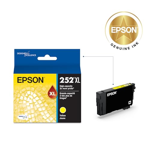 Image of Epson 252XL Genuine High Capacity Yellow Ink Cartridge T252XL420