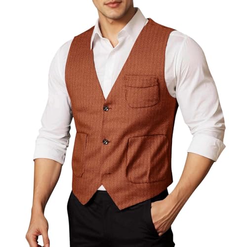 Gilet business vintage homme coupe droite à la finition soignée
