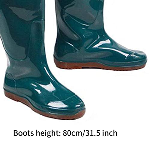 Vissen Hip Waders Antislip Waterdichte PVC Wading Broek met Gesp Laarzen Ademend Hip Laarzen Groen Maat 45 1 Paar Vistuig Tool - Image 3