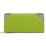 LLZZPQB Brieftasche/Münze/Geburtstag/Geschenk/Valentine/Dekorative/Clip/Brieftasche/Frauen/Lange Abschnitt/Ms/Kuss/Zipper Change Handtasche/Clutch, Grasgrün